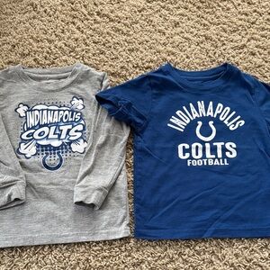NFL Indianapolis Colts Kids' Blue and Gray Long Sleeve Tees